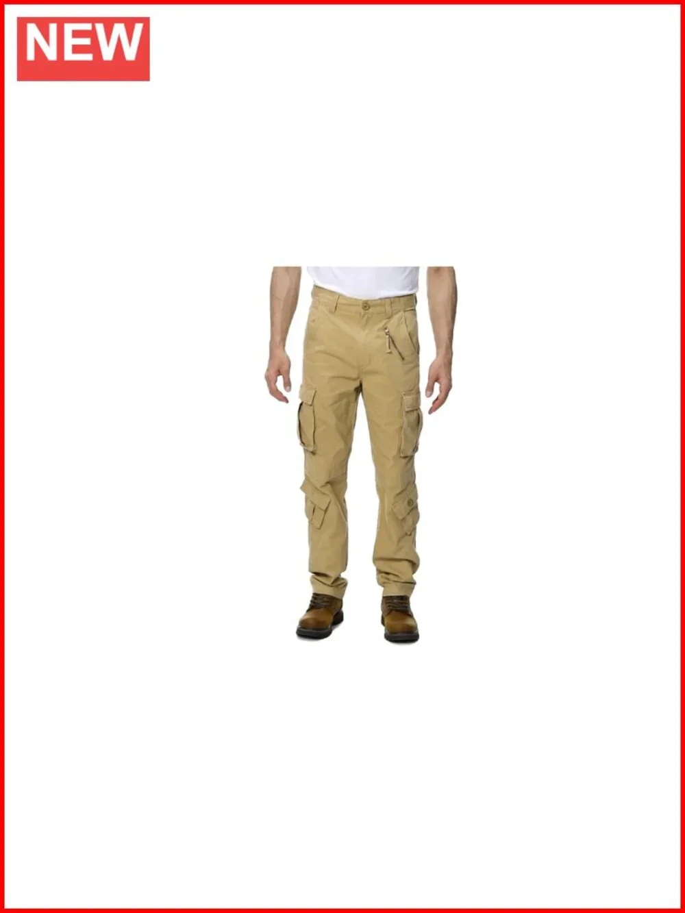 Men's Cargo Work Pants Cotton Military Tactical Combat Pants 8 Pockets